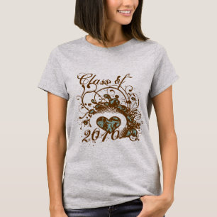 Abschluss Change Year Whimsical Wing Heart Wirbel T-Shirt