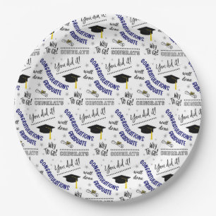 Abschluss Cheer Pattern Pappteller