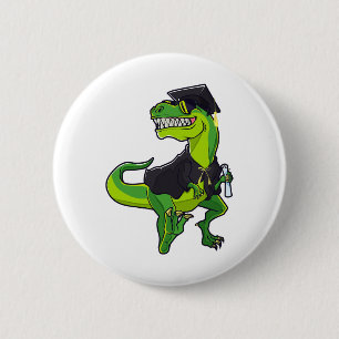Abschluss Cl von 2025 Funny Dinosaur T-rex Graduat Button