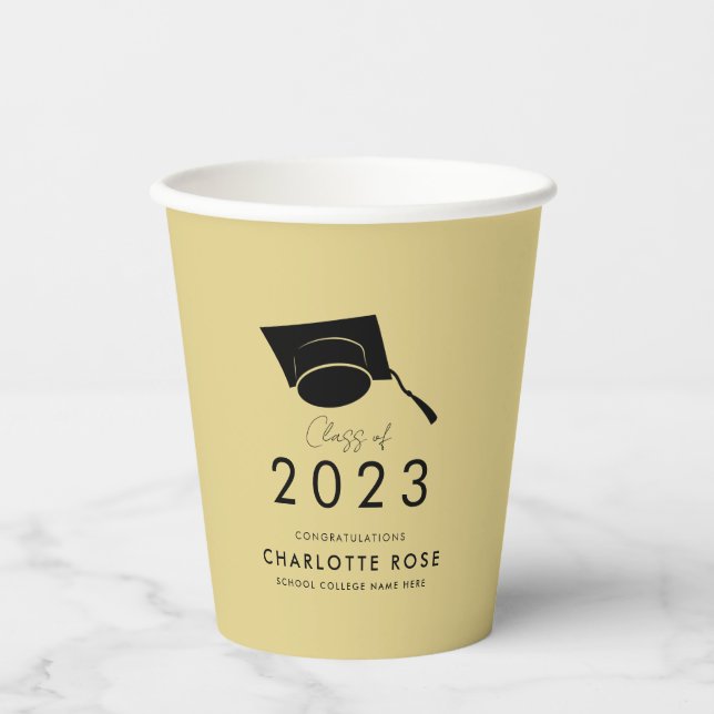 Abschluss Class 2024 Script Grad Party Pappbecher (Vorderseite)