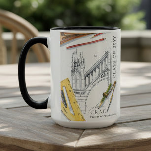 Abschluss Class Architecture Engineer Foto Tasse