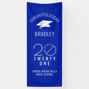 Abschluss CLASS OF 2021 Typografie Royal Blue Banner