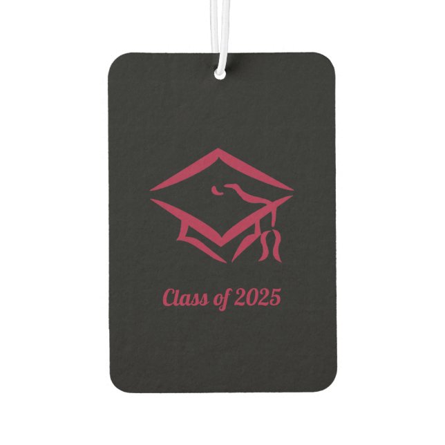 Abschluss Class of 2025 BLKDKRD Customize Year Autolufterfrischer (Rückseite)
