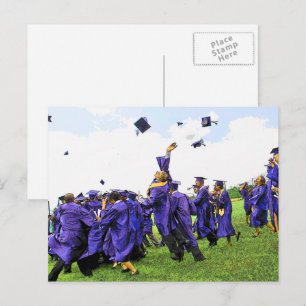 Abschluss Class of 20XX African American Foto Postkarte
