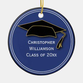 Abschluss Class of Keepake School Memento Blue Keramik Ornament