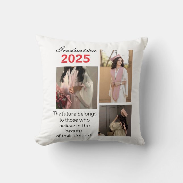 Abschluss-Collage Pillow - Kundenspezifisches Gesc Kissen (Vorderseite)