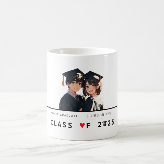 Abschluss Couple Tasse - Individuelles Design (Mittel)