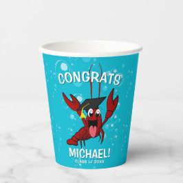 Abschluss Crawfish Boil Hummer Niedlich Meeresfrüc Pappbecher