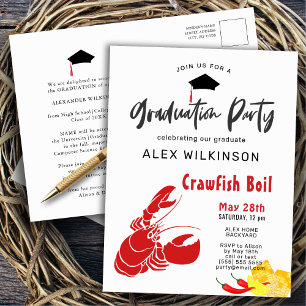 Abschluss Crawfish Boil Party Einladung Postkarte