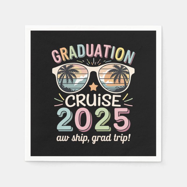Abschluss Cruise 2025 Graduate Cruising Squad Serviette (Vorderseite)
