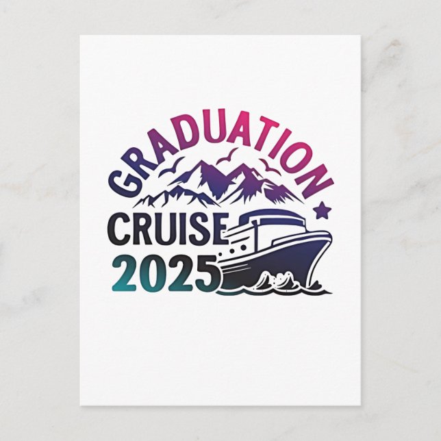 Abschluss Cruise 2025 Sommerreise Matching Feiertagspostkarte (Vorderseite)