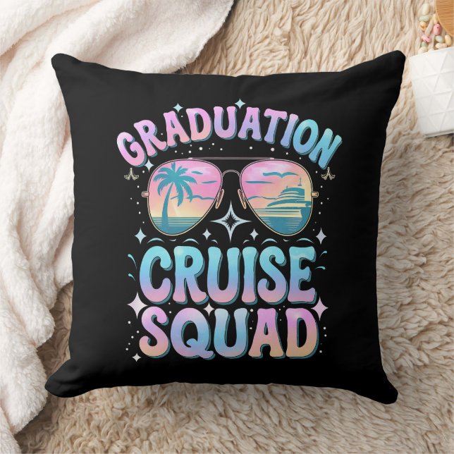 Abschluss Cruise Squad Kreuzfahrt Retro Kissen (Decke)