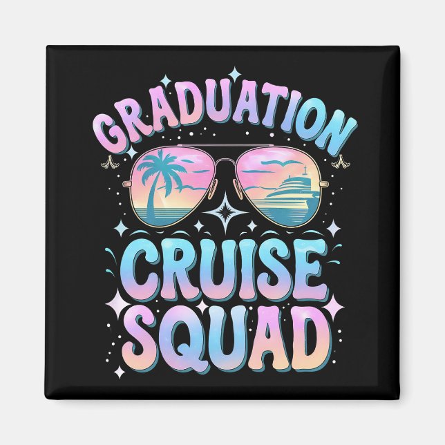 Abschluss Cruise Squad Kreuzfahrt Retro Magnet (Vorne)