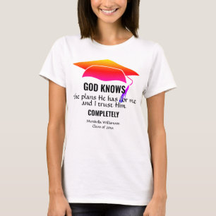 ABSCHLUSS Custom Christlich GOD KENNT DIE PLÄNE T-Shirt