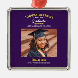 Abschluss Custom Foto Herzlichen Glückwunsch Gradu Ornament Aus Metall