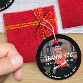 Abschluss Custom Foto Name and Year Vielen Dank Geschenkanhänger