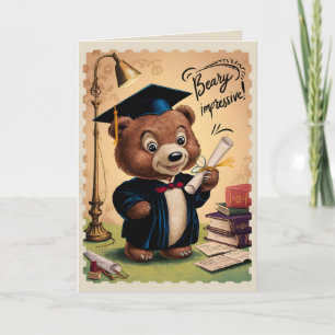 Abschluss Cute Bear personalisiert Karte
