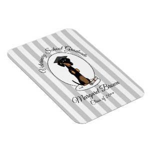 Abschluss Dackel Hund (schwarz & tan) Niedlich Magnet