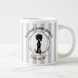 Abschluss Dackel (schwarz & tan) - Niedlicher Hund Jumbo-Tasse