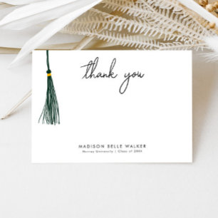 Abschluss Danke, Green Tassel Dankeskarte