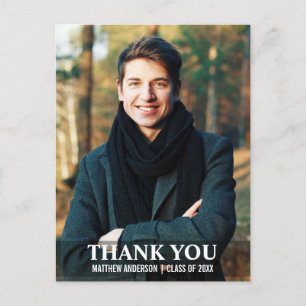 Abschluss Danke Modern Foto Postkarte L W