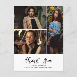 Abschluss Danke, Script Three Grad Foto Postkarte