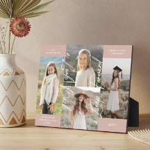 Abschluss dann & Jetzt Grad Foto Collage Keepake