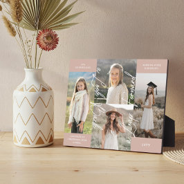 Abschluss dann & Jetzt Grad Foto Collage Keepake Fotoplatte