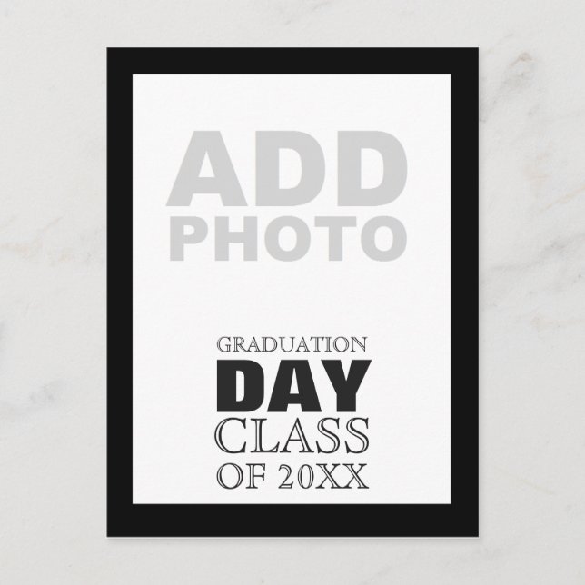 Abschluss Day Class Anpassbares Foto Einladungspostkarte (Vorderseite)