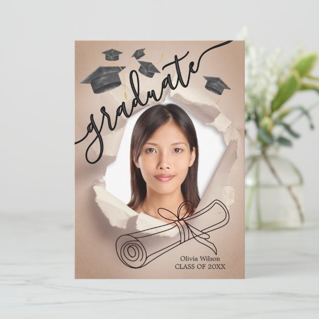 Abschluss Day Einladung (Stehend Vorderseite)