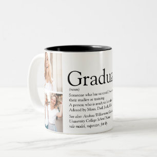 Abschluss Definition Foto-Collage Modern Zweifarbige Tasse