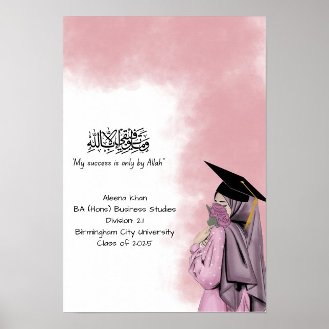 Abschluss-Degree-Zertifikat Poster (Vorne)