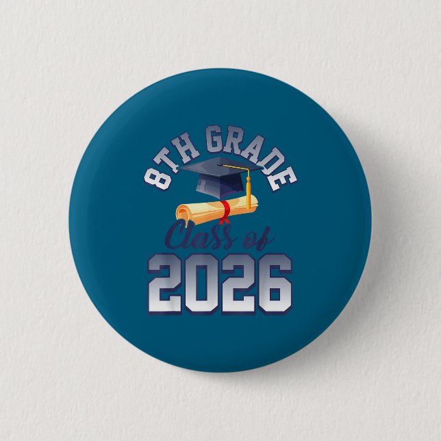 Abschluss der 8. Klasse 2026 Button (Vorderseite)