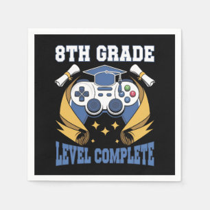 Abschluss der 8. Klasse Gaming Gamer Abschluss Serviette