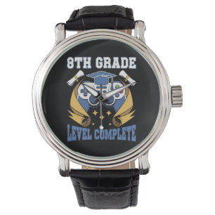 Abschluss der 8. Klasse Gaming Gamer Abschlussfeie Armbanduhr