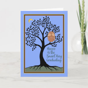 Abschluss der achten Klasse mit Schale Karte