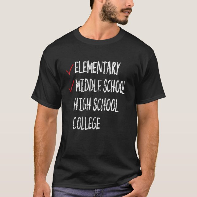 Abschluss der achten Klasse Mittelschule Abschluss T-Shirt (Vorderseite)