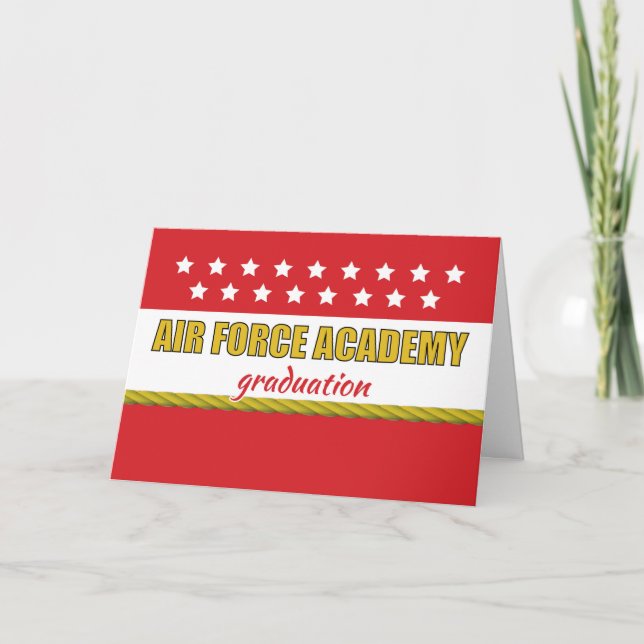 Abschluss der Air Force Academy Glückwunschstars Karte (Vorderseite)