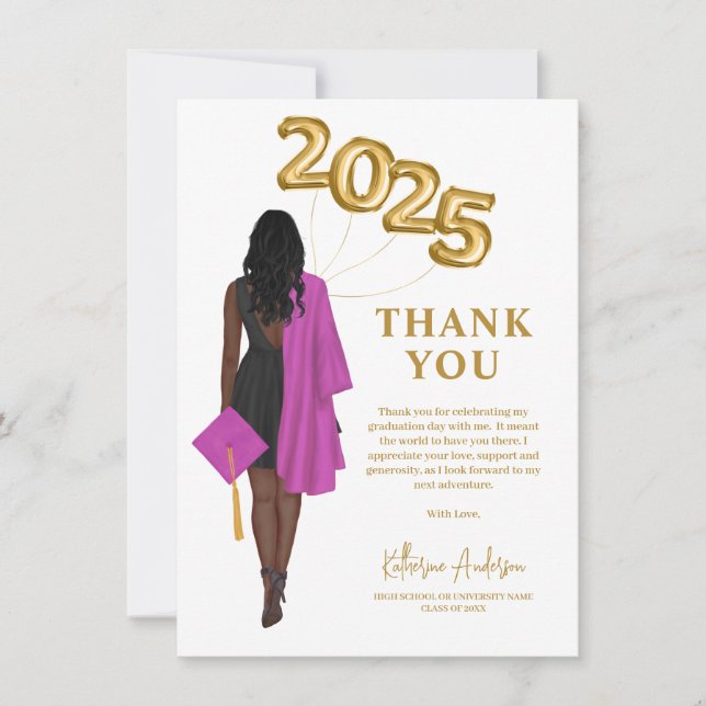 Abschluss der American Woman Class 2024 Dankeskarte (Vorderseite)
