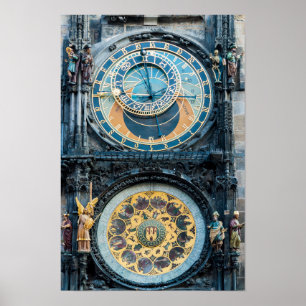 Abschluss der Astronomischen Uhr in Prag Poster