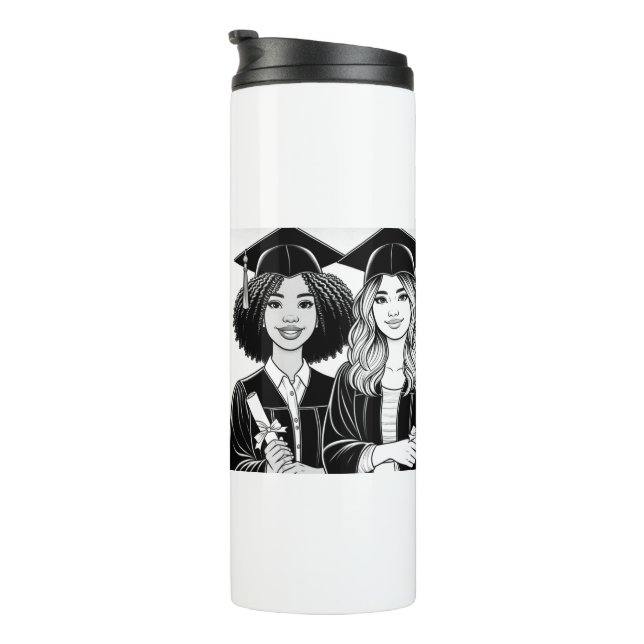 Abschluss der besten Freunde 2024 Thermosbecher (Nach rechts gedreht)