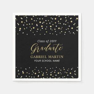 Abschluss der Black & Gold School - Party Serviette