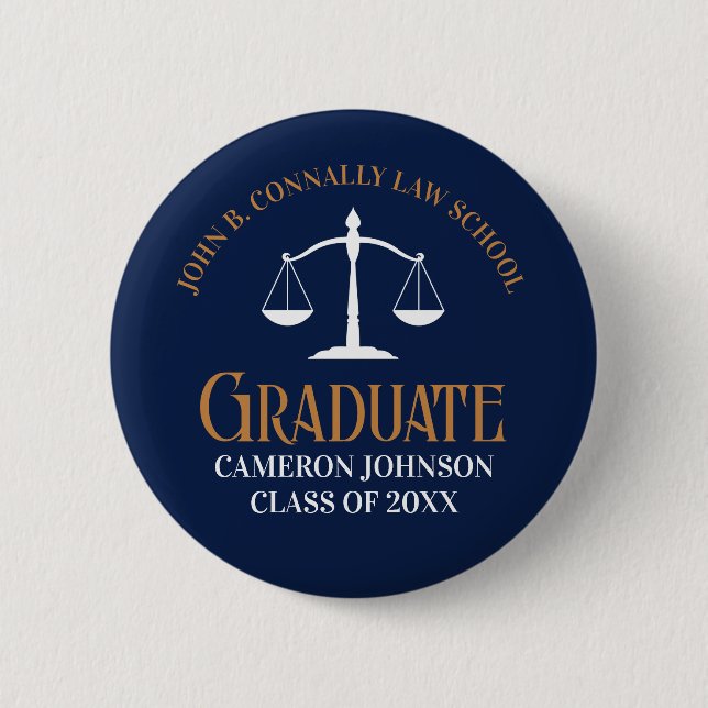Abschluss der Blue Gold Law School Button (Vorderseite)