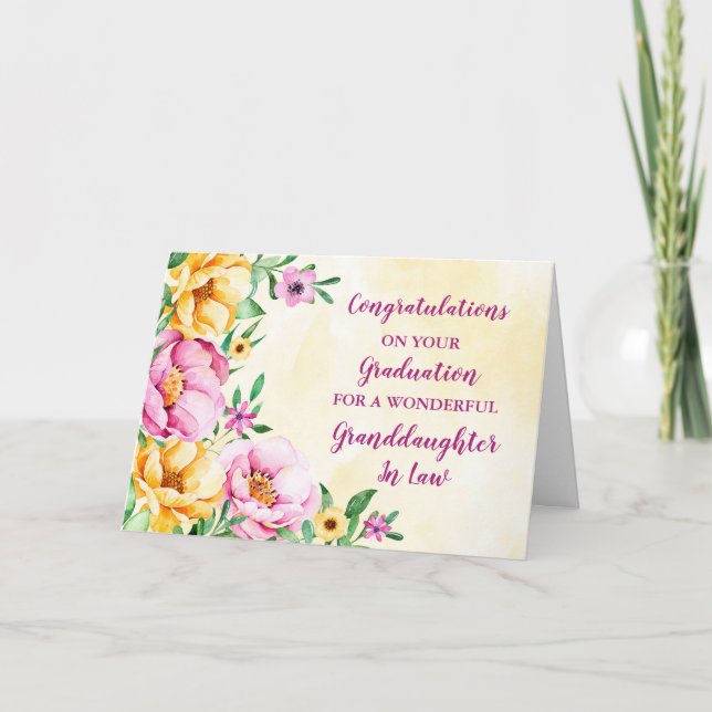 Abschluss der Blumentochter auf dem Gebiet des Rec Karte (Vorderseite)