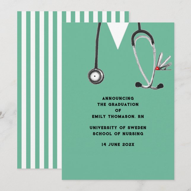 Abschluss der Creative Nursing School Ankündigung (Vorne/Hinten)