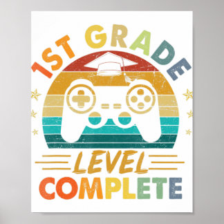 Abschluss der ersten Stufe Abschluss des Gamer-Gra Poster