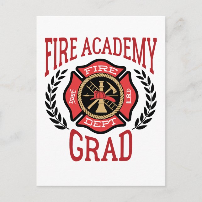 Abschluss der Feuerakademie Grad Postkarte (Vorderseite)