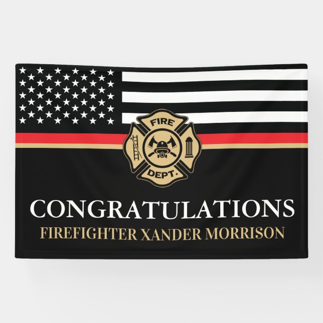 Abschluss der Feuerwehrakademie der Roten Linie Banner (Horizontal)