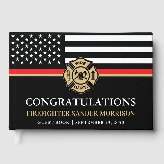 Abschluss der Feuerwehrakademie der Roten Linie Gästebuch (Vorderseite)