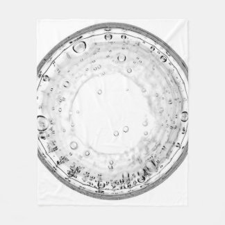 Abschluss der Fotografie von Wasserblasen Fleecedecke